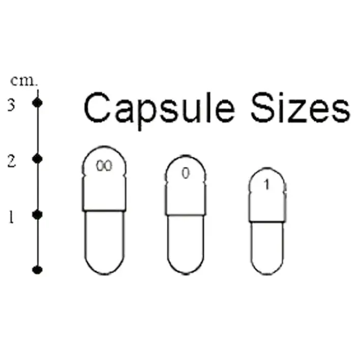 Capsules vide végétarien 100 caps (taille 0: ~500 mg)
