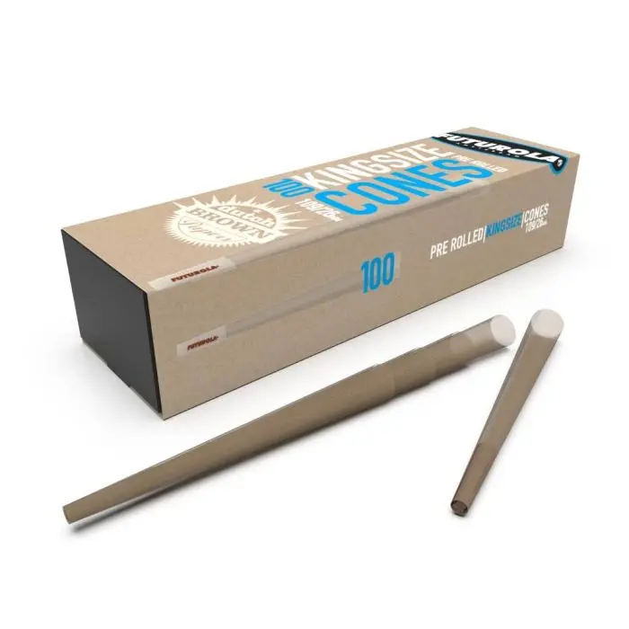 Cônes King-Size Joint Préroulé Marron (Futurola) 109 mm