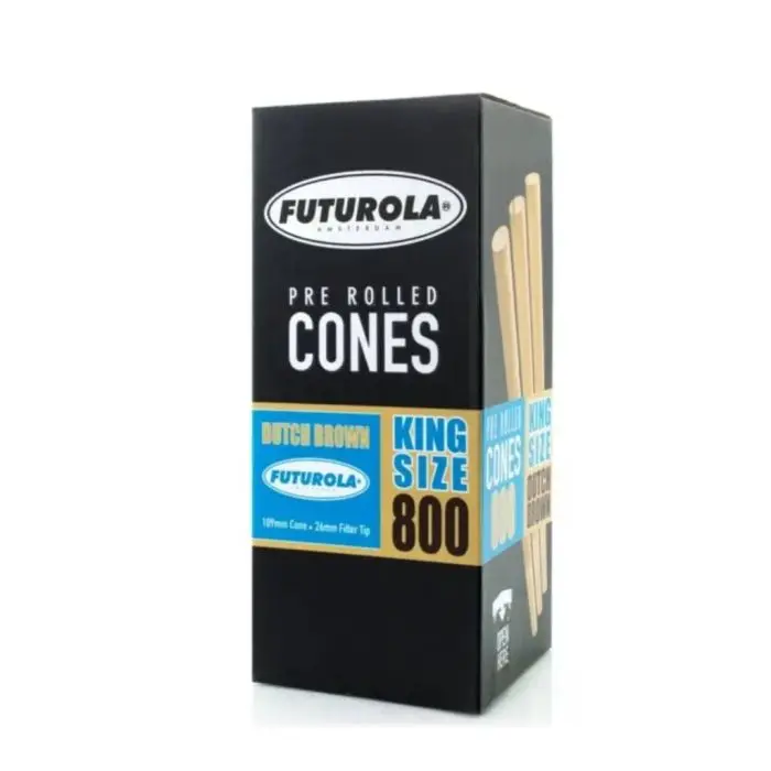 Cônes King-Size Joint Préroulé Marron (Futurola) 109 mm