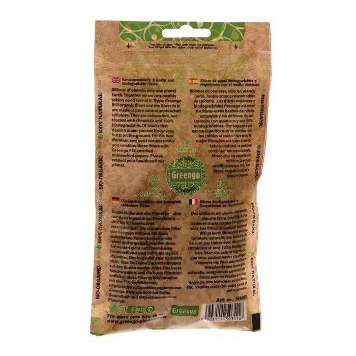 Slim Filtres / Filtre-Tip Organic (Greengo) 15 mm
