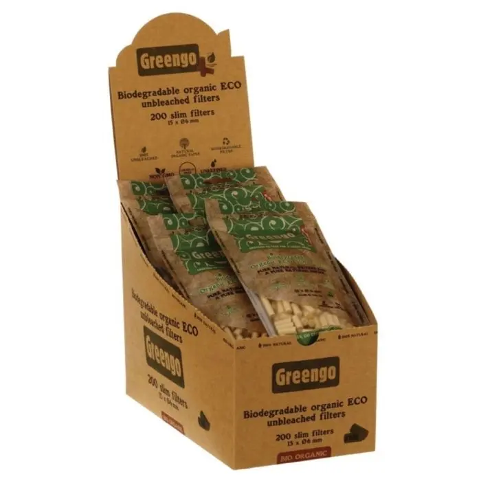 Slim Filtres / Filtre-Tip Organic (Greengo) 15 mm