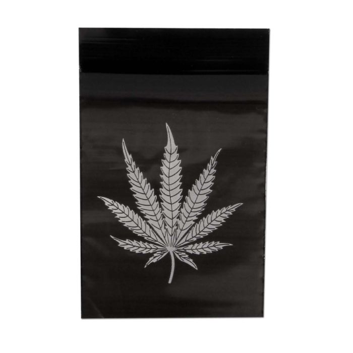 Sachet Plastique Zip 55x65 transparents feuille cannabis (0,06 mm)