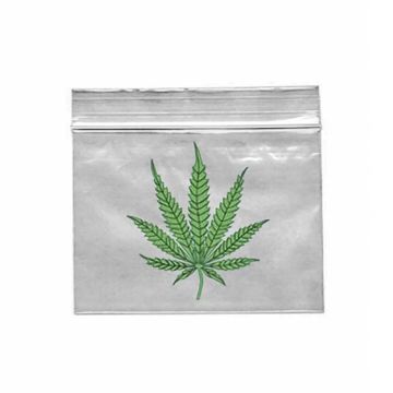 Sachet Plastique Zip 60x80 transparents feuille cannabis (0,05)