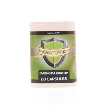 Capsules de Kratom Maeng Da (Kratopia) 20 pièces