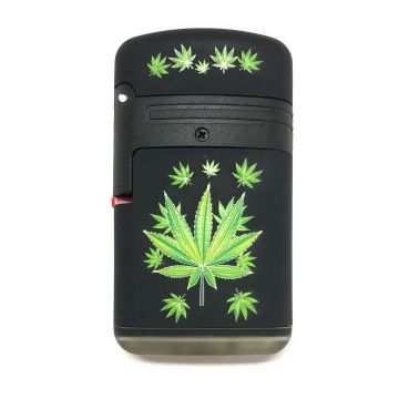 Briquet Tempête Feuille de Cannabis | Double Jet (Easy Torch)  
