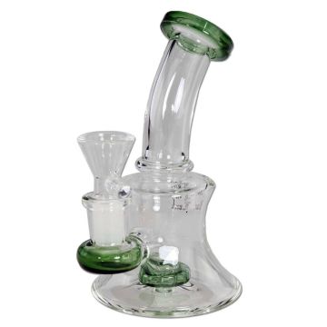 Mini Bang en Verre pour Dabbing & Weed (Black Leaf) 2 in 1