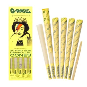 Cônes King-Size | Unbleached Bamboo (G-Rollz)