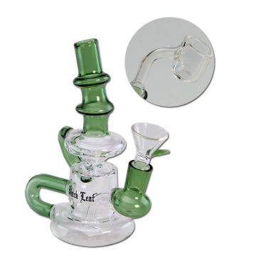 Recycler Mini Bang en Verre (Black Leaf) 2 in 1