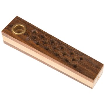 Pipe Weed en Bois Décorée