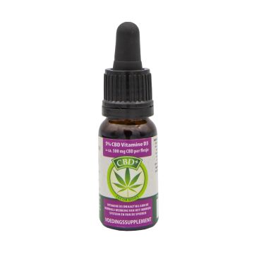 Huile CBD+ avec Vitamine D3 (Jacob Hooy) 5% 10 ml