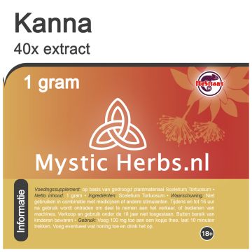 Kanna Extrait 40X (Mystic Herbs) 1 gramme