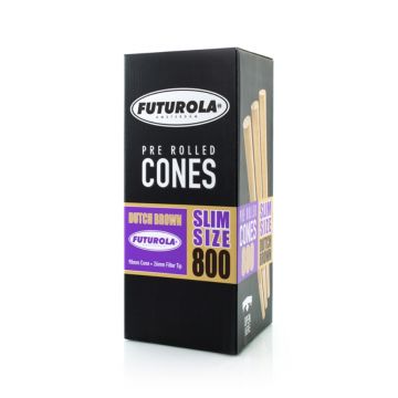 Cônes Slim-Size Joint Préroulé Marron (Futurola) 98 mm 800 pièces