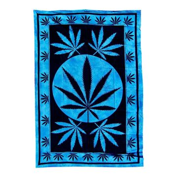 Tenture Feuille de Cannabis (Black Leaf) 140x220 cm