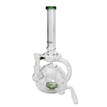 Bang en Verre pour Weed & Dabbing | Recycler Perco (Black Leaf)