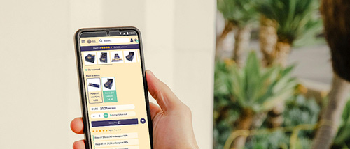Page produit de Dutch Headshop sur un smartphone, expliquant la remise par quantité.