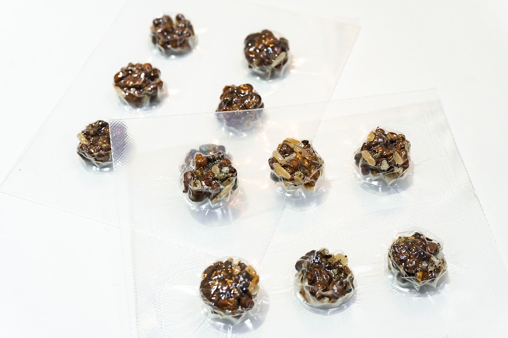 Truffes en microdose dans des plaquettes blister.