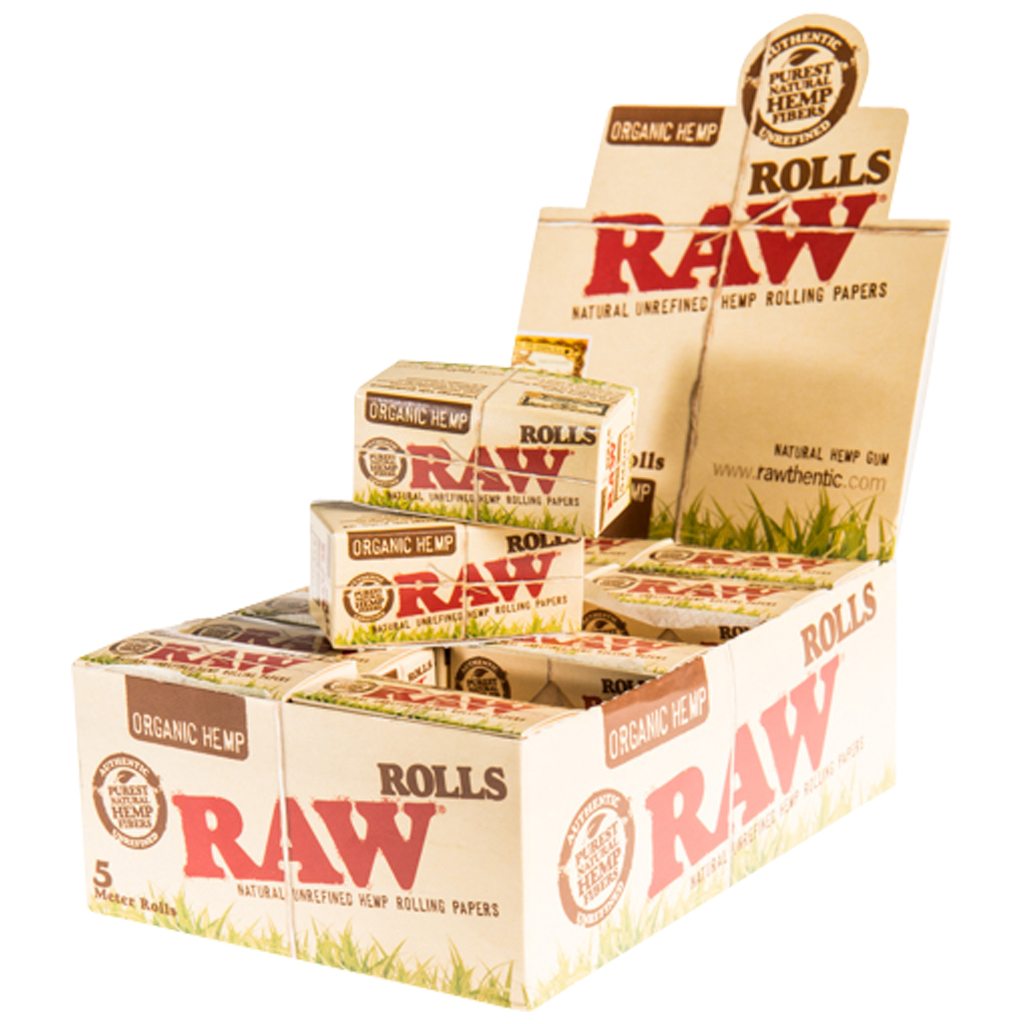 Organic Hemp King-Size Slim Feuille à Rouler (RAW) 5 mètre Boîte